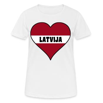 Lettonie - T-shirt respirant Femme - blanc - Devant - AI Model Female 172 dark (172cm)
