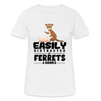 Ferret Lovers Gifts | Pets Pets - Women's Breathable T-Shirt - white - Front - AI Model Female 172 dark (172cm)