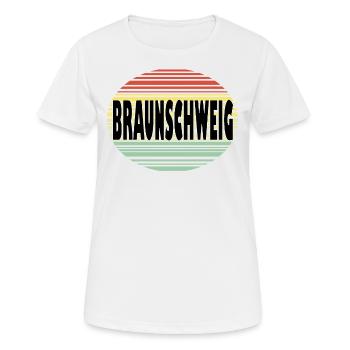 Braunschweig - Frauen T-Shirt atmungsaktiv - Weiß - Vorne - AI Model Female 172 dark (172cm)