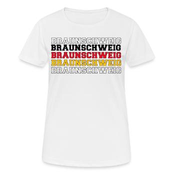 Braunschweig - Frauen T-Shirt atmungsaktiv - Weiß - Vorne - AI Model Female 172 dark (172cm)