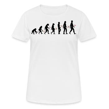 Amanita Muscaria Evolution Fly Agaric - Women's Breathable T-Shirt - white - Front - AI Model Female 172 dark (172cm)