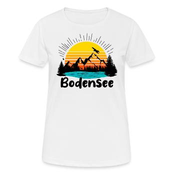 Bodensee - Frauen T-Shirt atmungsaktiv - Weiß - Vorne - AI Model Female 172 dark (172cm)