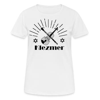 klezmer Klarinette - Frauen T-Shirt atmungsaktiv - Weiß - Vorne - AI Model Female 172 dark (172cm)
