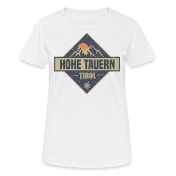 Hohe tauern - Frauen T-Shirt atmungsaktiv - Weiß - Vorne - AI Model Female 172 dark (172cm)