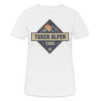 tuxer Alpen - Frauen T-Shirt atmungsaktiv - Weiß - Vorne - AI Model Female 172 dark (172cm)