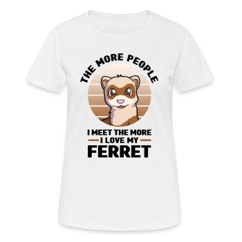 Frettchen - Frauen T-Shirt atmungsaktiv - Weiß - Vorne - AI Model Female 172 dark (172cm)
