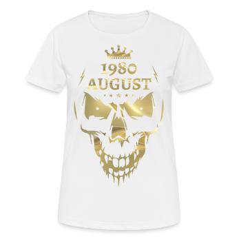 Août 1980 Crâne Or - T-shirt respirant Femme - blanc - Devant - AI Model Female 172 dark (172cm)