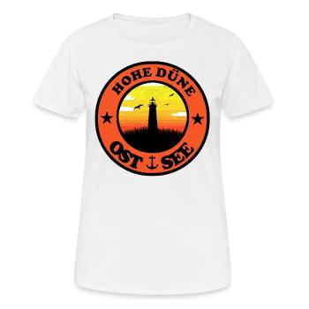 Leuchtturm Ostsee Hohe Düne - Frauen T-Shirt atmungsaktiv - Weiß - Vorne - AI Model Female 172 dark (172cm)