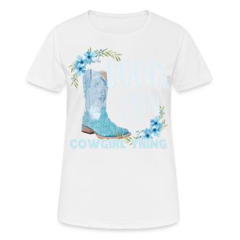 Lustige Stiefel Bling Frauen Land - Frauen T-Shirt atmungsaktiv - Weiß - Vorne - AI Model Female 172 dark (172cm)