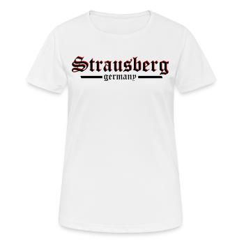 Strausberg altdeutsche Schrift - Frauen T-Shirt atmungsaktiv - Weiß - Vorne - AI Model Female 172 dark (172cm)