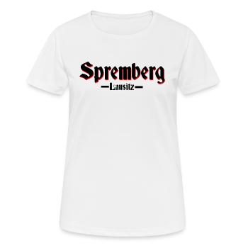 Spremberg - Frauen T-Shirt atmungsaktiv - Weiß - Vorne - AI Model Female 172 dark (172cm)
