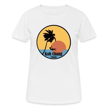 koh chang - Frauen T-Shirt atmungsaktiv - Weiß - Vorne - AI Model Female 172 dark (172cm)