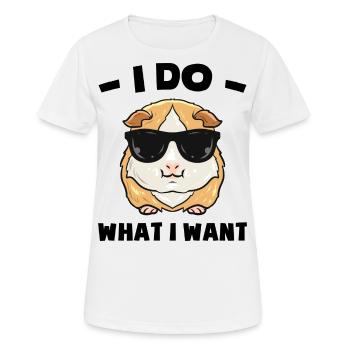 Meerschweinchen - Frauen T-Shirt atmungsaktiv - Weiß - Vorne - AI Model Female 172 dark (172cm)