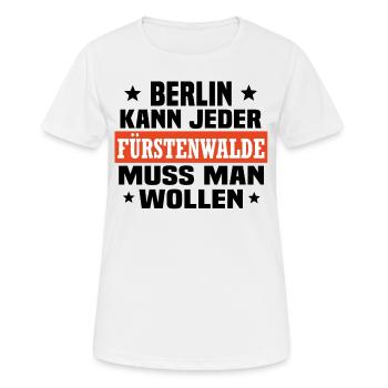 Fürstenwalde Spree - Frauen T-Shirt atmungsaktiv - Weiß - Vorne - AI Model Female 172 dark (172cm)
