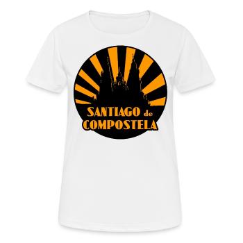 santiago de compostela - Frauen T-Shirt atmungsaktiv - Weiß - Vorne - AI Model Female 172 dark (172cm)