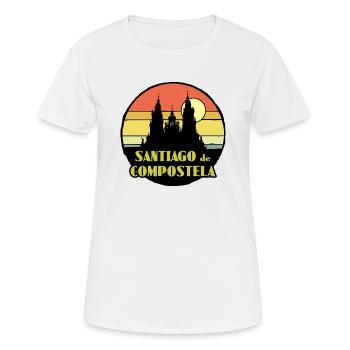 santiago de compostela - Frauen T-Shirt atmungsaktiv - Weiß - Vorne - AI Model Female 172 dark (172cm)