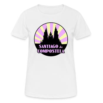 santiago de compostela - Frauen T-Shirt atmungsaktiv - Weiß - Vorne - AI Model Female 172 dark (172cm)
