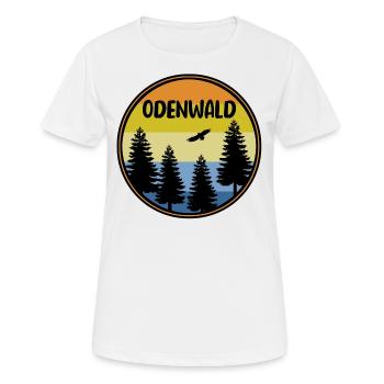 Odenwald - Frauen T-Shirt atmungsaktiv - Weiß - Vorne - AI Model Female 172 dark (172cm)