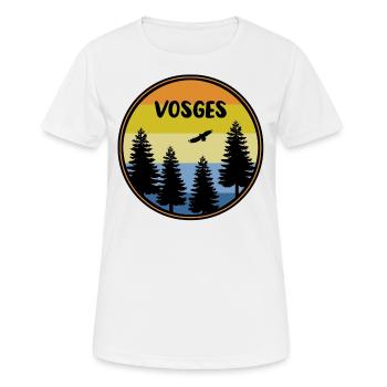 Vosges - Frauen T-Shirt atmungsaktiv - Weiß - Vorne - AI Model Female 172 dark (172cm)