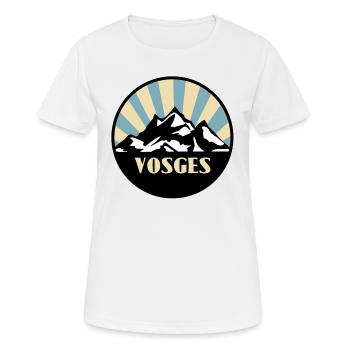 Vosges - Frauen T-Shirt atmungsaktiv - Weiß - Vorne - AI Model Female 172 dark (172cm)