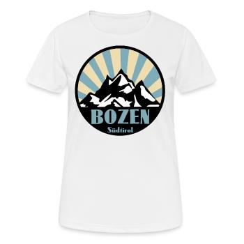 Bozen Südtirol - Frauen T-Shirt atmungsaktiv - Weiß - Vorne - AI Model Female 172 dark (172cm)
