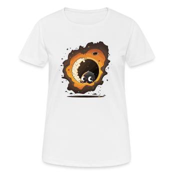 L’horizon des événements - T-shirt respirant Femme - blanc - Devant - AI Model Female 172 dark (172cm)