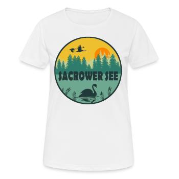 Sacrower See - Frauen T-Shirt atmungsaktiv - Weiß - Vorne - AI Model Female 172 dark (172cm)