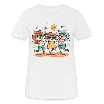 Beach Party Groove - Women's Breathable T-Shirt - white - Front - AI Model Female 172 dark (172cm)