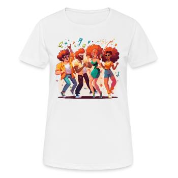 Soirée discothèque - T-shirt respirant Femme - blanc - Devant - AI Model Female 172 dark (172cm)