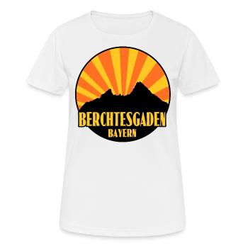 Berchtesgaden - Frauen T-Shirt atmungsaktiv - Weiß - Vorne - AI Model Female 172 dark (172cm)