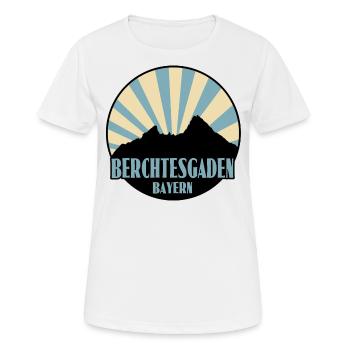 Berchtesgaden - Frauen T-Shirt atmungsaktiv - Weiß - Vorne - AI Model Female 172 dark (172cm)