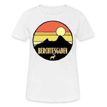 Berchtesgaden - Frauen T-Shirt atmungsaktiv - Weiß - Vorne - AI Model Female 172 dark (172cm)