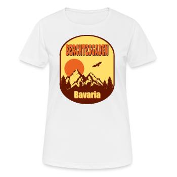 Berchtesgaden - Frauen T-Shirt atmungsaktiv - Weiß - Vorne - AI Model Female 172 dark (172cm)