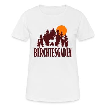 Berchtesgaden - Frauen T-Shirt atmungsaktiv - Weiß - Vorne - AI Model Female 172 dark (172cm)