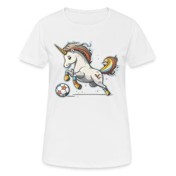 Fantasy Fußball - Frauen T-Shirt atmungsaktiv - Weiß - Vorne - AI Model Female 172 dark (172cm)