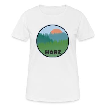 Harz - Frauen T-Shirt atmungsaktiv - Weiß - Vorne - AI Model Female 172 dark (172cm)