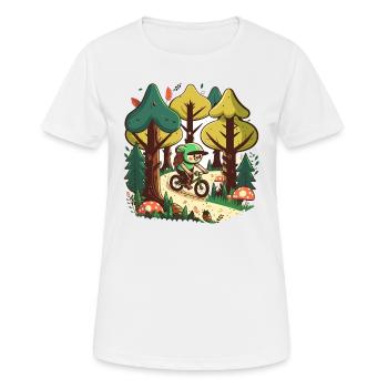 Balade en forêt - T-shirt respirant Femme - blanc - Devant - AI Model Female 172 dark (172cm)