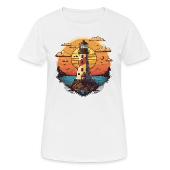 Wegweisendes Licht - Frauen T-Shirt atmungsaktiv - Weiß - Vorne - AI Model Female 172 dark (172cm)