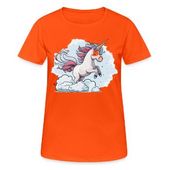 Enchanted Flight - Women's Breathable T-Shirt - neon orange - Front - AI Model Female 172 dark (172cm)