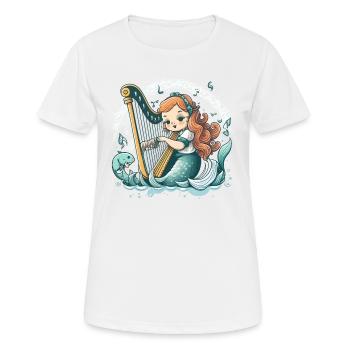 La Sirène mélodique - T-shirt respirant Femme - blanc - Devant - AI Model Female 172 dark (172cm)