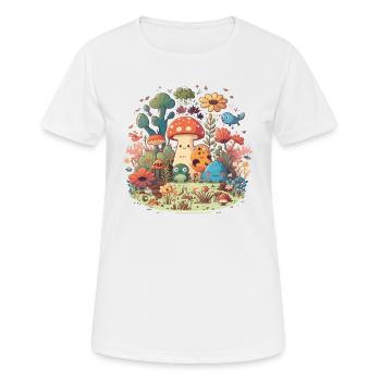 Der verzauberte Garten - Frauen T-Shirt atmungsaktiv - Weiß - Vorne - AI Model Female 172 dark (172cm)