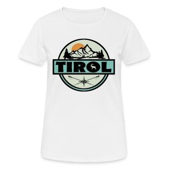 Tirol - Frauen T-Shirt atmungsaktiv - Weiß - Vorne - AI Model Female 172 dark (172cm)
