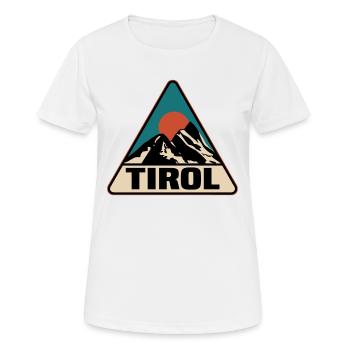 Tirol - Frauen T-Shirt atmungsaktiv - Weiß - Vorne - AI Model Female 172 dark (172cm)