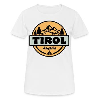 Tirol - Frauen T-Shirt atmungsaktiv - Weiß - Vorne - AI Model Female 172 dark (172cm)