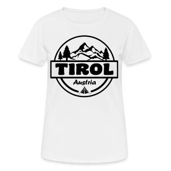Tirol - Frauen T-Shirt atmungsaktiv - Weiß - Vorne - AI Model Female 172 dark (172cm)