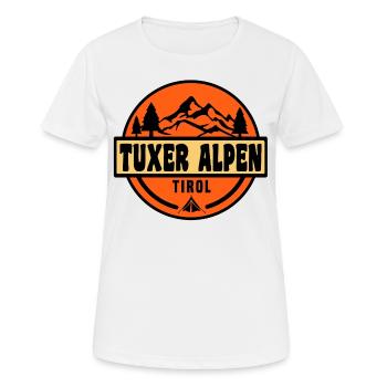 Tuxer Alpen - Frauen T-Shirt atmungsaktiv - Weiß - Vorne - AI Model Female 172 dark (172cm)