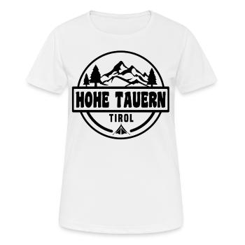 Hohe Tauern - Frauen T-Shirt atmungsaktiv - Weiß - Vorne - AI Model Female 172 dark (172cm)