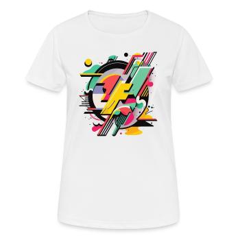 Helle Geometrie - Frauen T-Shirt atmungsaktiv - Weiß - Vorne - AI Model Female 172 dark (172cm)