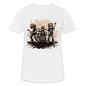 Rockin Out - Women's Breathable T-Shirt - white - Front - AI Model Female 172 dark (172cm)