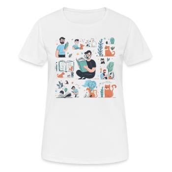 Voyage en train: Voyage panoramique - T-shirt respirant Femme - blanc - Devant - AI Model Female 172 dark (172cm)